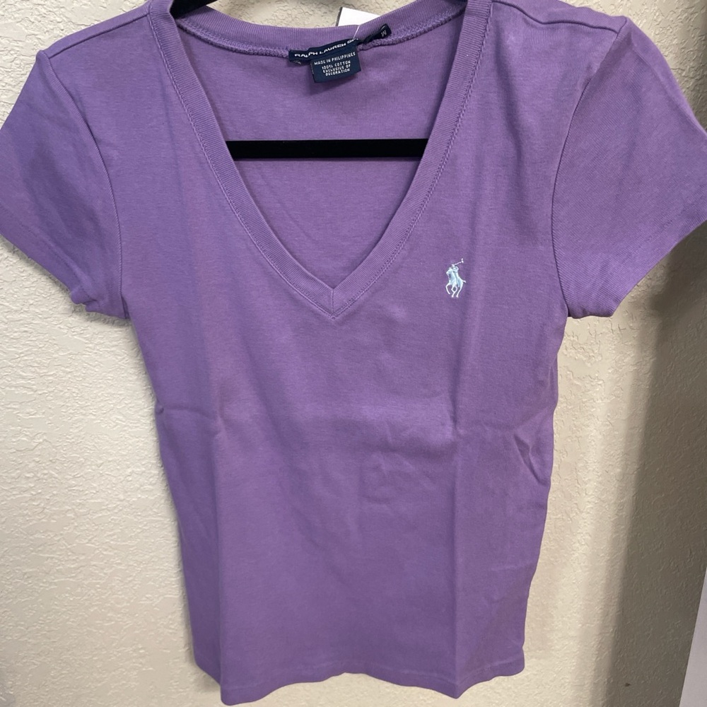 Polo by Ralph Lauren Purple Polo Shirt with Iconic Logo